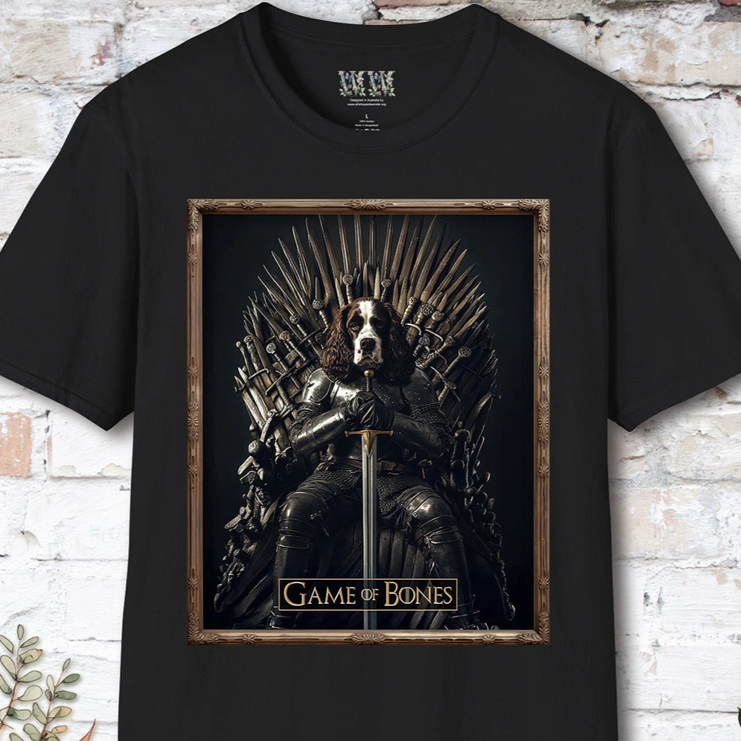 English Springer Spaniel, Game of Bones, Unisex T shirt