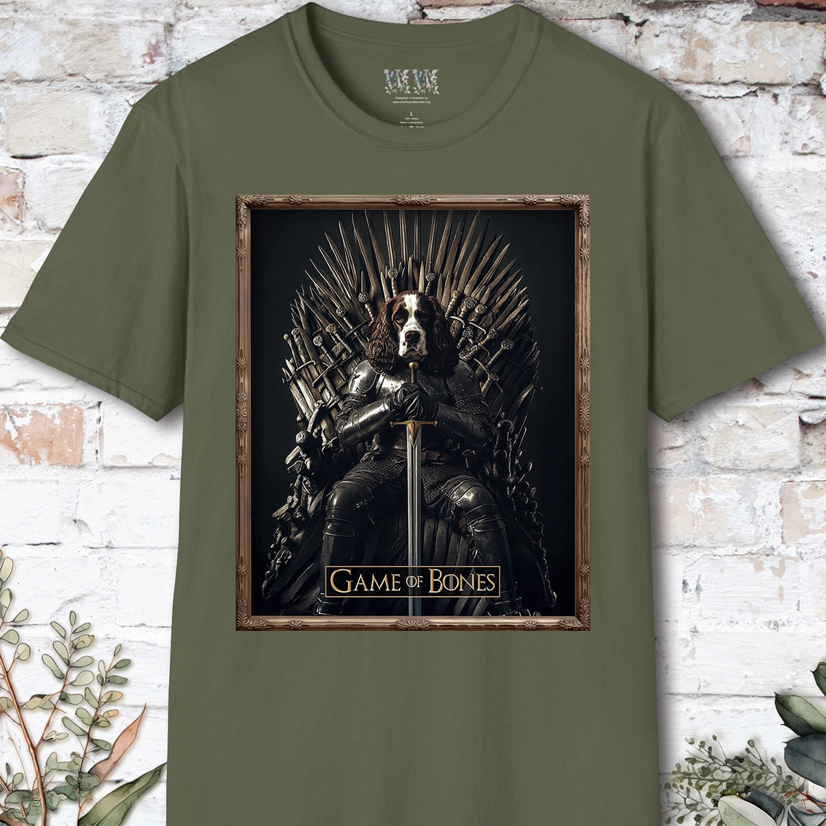 English Springer Spaniel, Game of Bones, Unisex T shirt