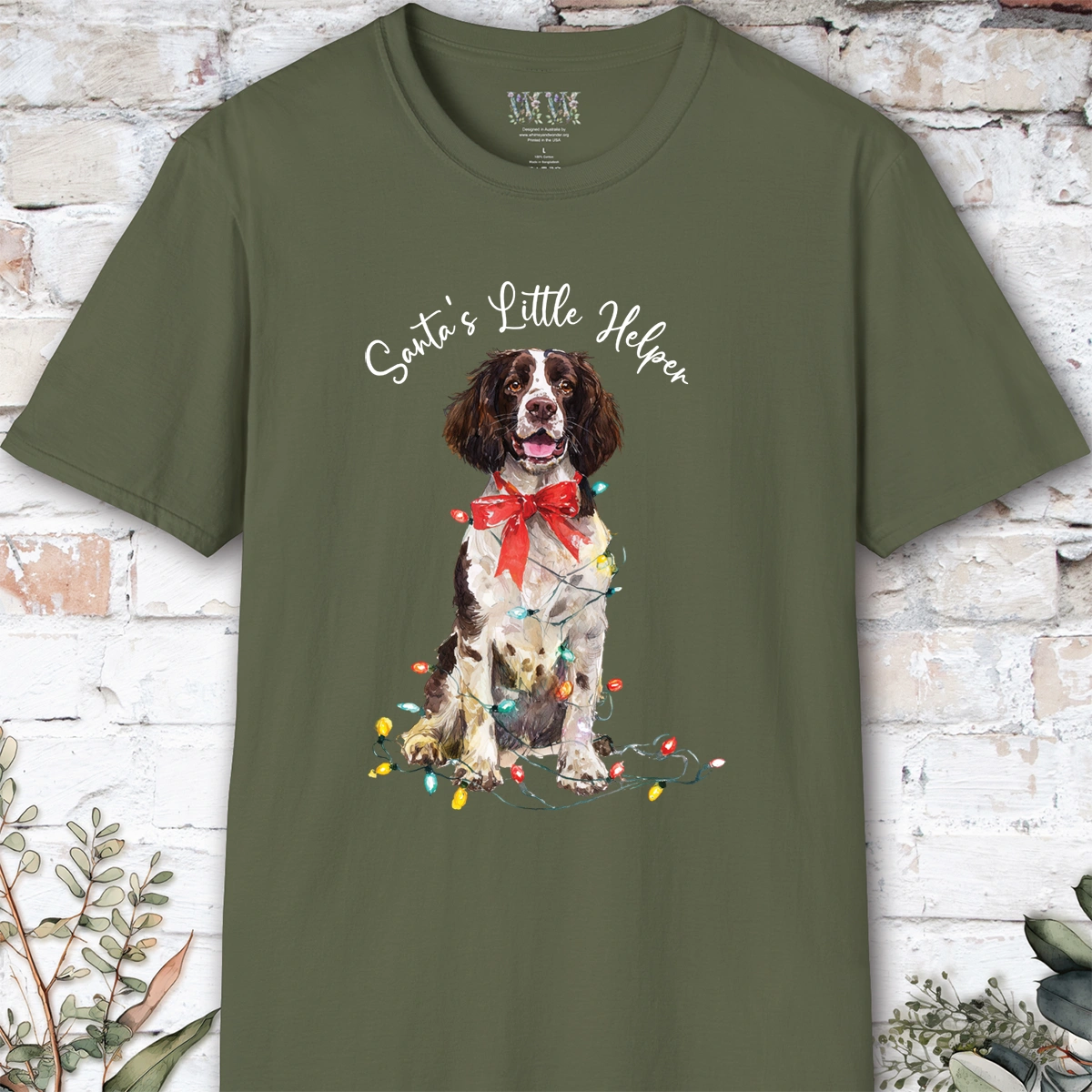 Springer Spaniel #1 Santa's little helper. unisex T shirt