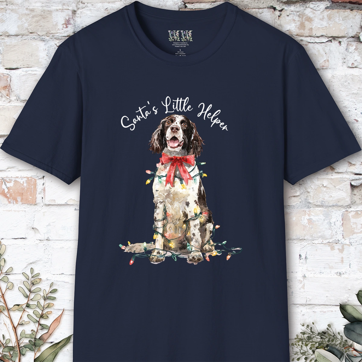 Springer Spaniel #2 Santa's little helper. unisex T shirt