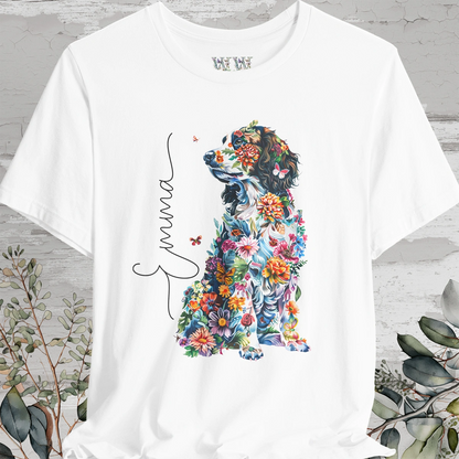 Springer Spaniel Floral Personalized T shirt