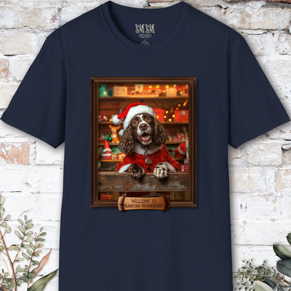 Springer Spaniel Santa's Workshop Unisex T shirt