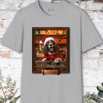 Springer Spaniel Santa's Workshop Unisex T shirt