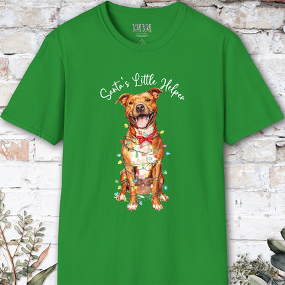 Staffordshire Terrier Santa's little helper, unisex T shirt
