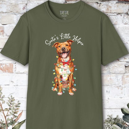 Staffordshire Terrier Santa's little helper, unisex T shirt