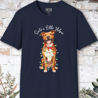 Staffordshire Terrier Santa's little helper, unisex T shirt