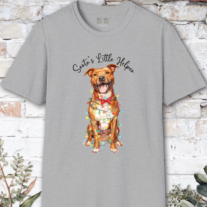 Staffordshire Terrier Santa's little helper, unisex T shirt