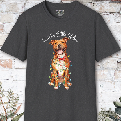 Staffordshire Terrier Santa's little helper, unisex T shirt