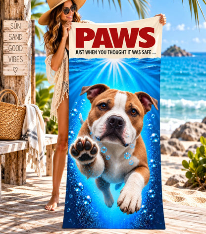 Staffordshire Terrier #1 PAWS Beach Towel