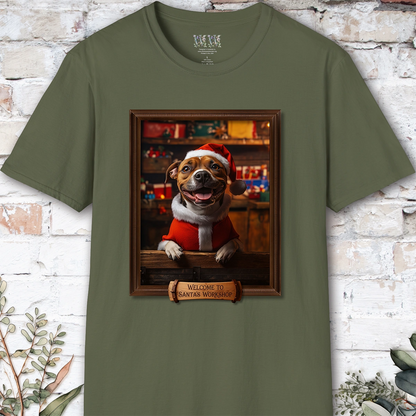 Staffordshire Terrier Santa's Workshop Unisex T shirt