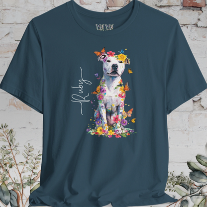 Staffordshire Terrier #2 Floral Personalized T shirt