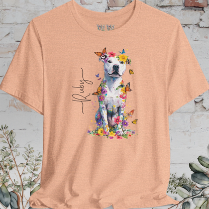 Staffordshire Terrier #2 Floral Personalized T shirt