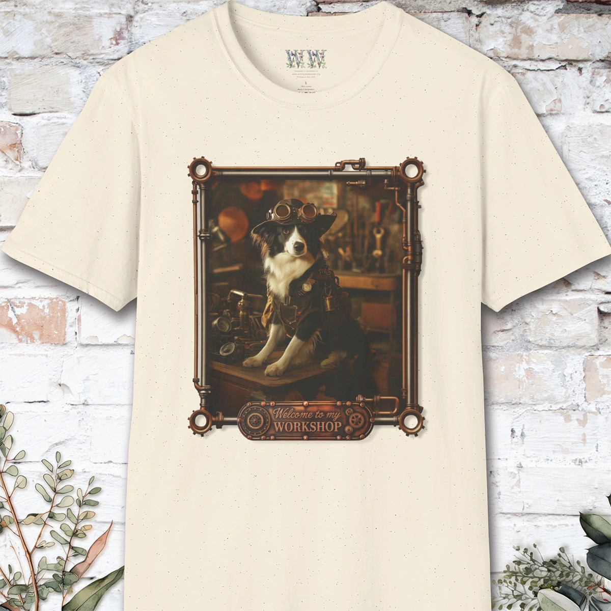 Steampunk Border Collie Unisex T shirt