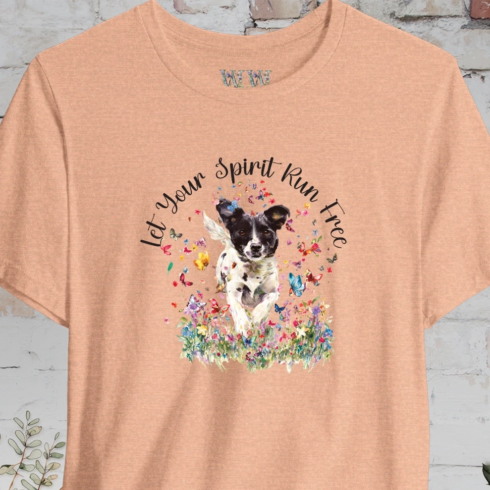 Fox Terrier 'Let your spirit run free' T shirt – Whimsy and Wonder