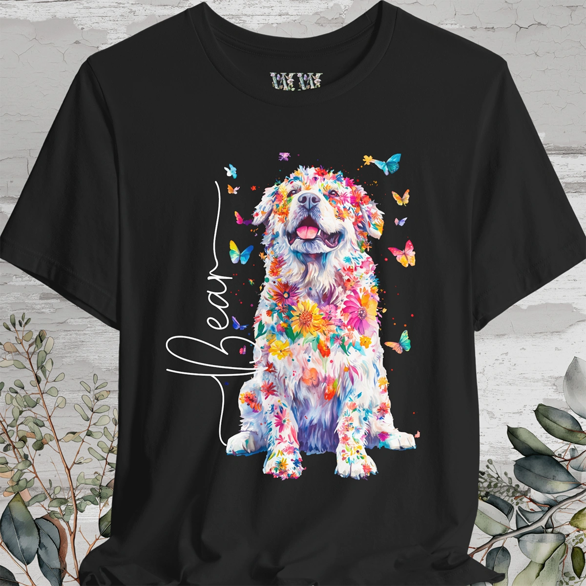 Tibetan Mastiff #1 Floral Personalized T shirt