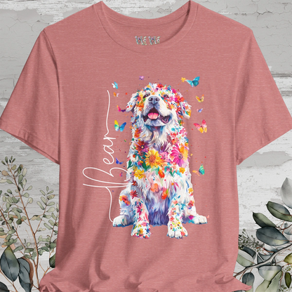 Tibetan Mastiff #1 Floral Personalized T shirt