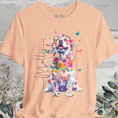 Tibetan Mastiff #1 Floral Personalized T shirt