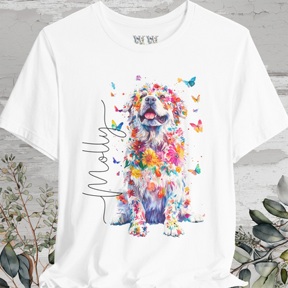 Tibetan Mastiff #1 Floral Personalized T shirt