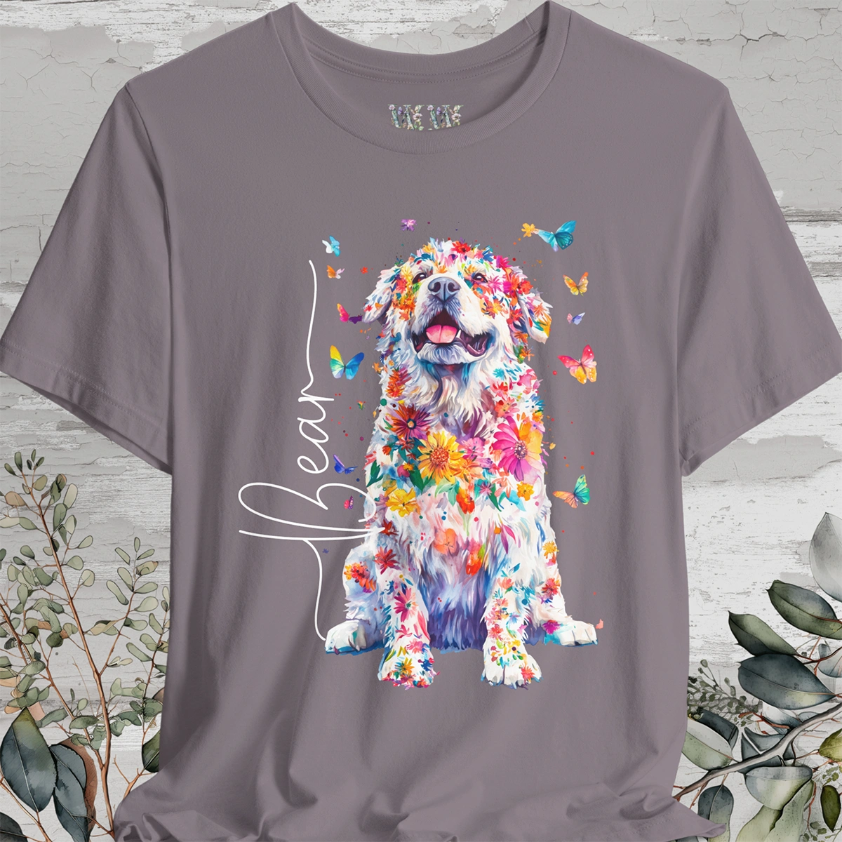 Tibetan Mastiff #1 Floral Personalized T shirt