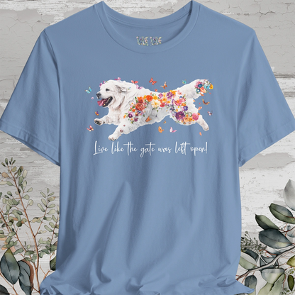 Tibetan Mastiff #1  "Live like the gate was left open" Unisex T shirt