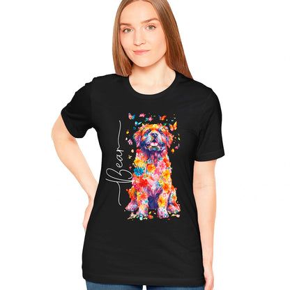 Tibetan Mastiff #2 Floral Personalized T shirt