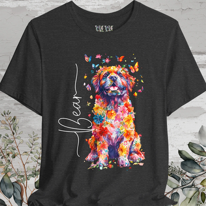 Tibetan Mastiff #2 Floral Personalized T shirt