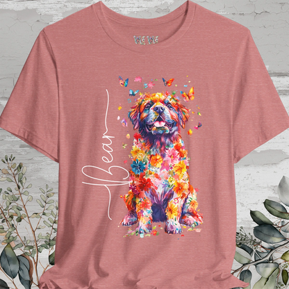 Tibetan Mastiff #2 Floral Personalized T shirt