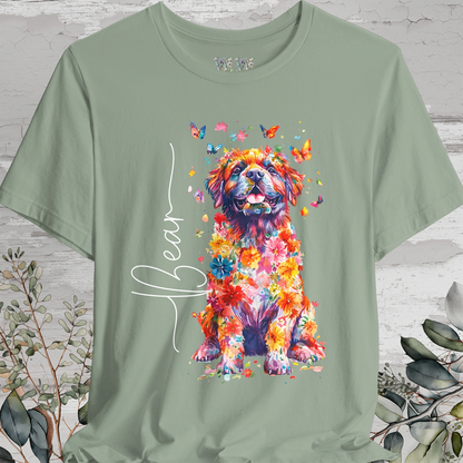 Tibetan Mastiff #2 Floral Personalized T shirt