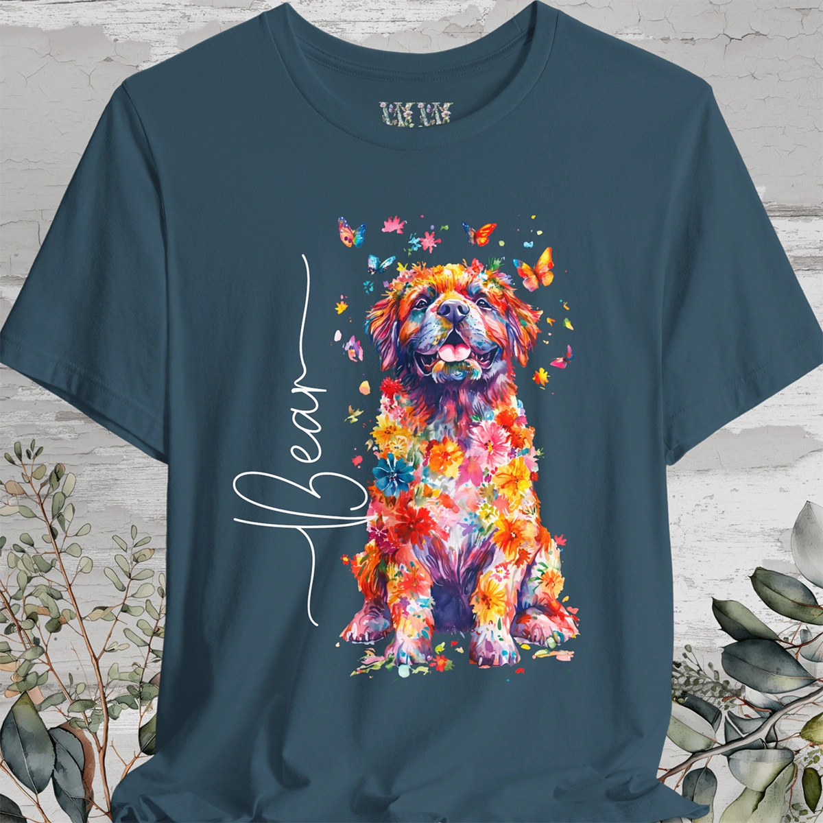 Tibetan Mastiff #2 Floral Personalized T shirt