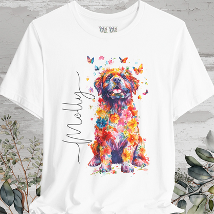 Tibetan Mastiff #2 Floral Personalized T shirt