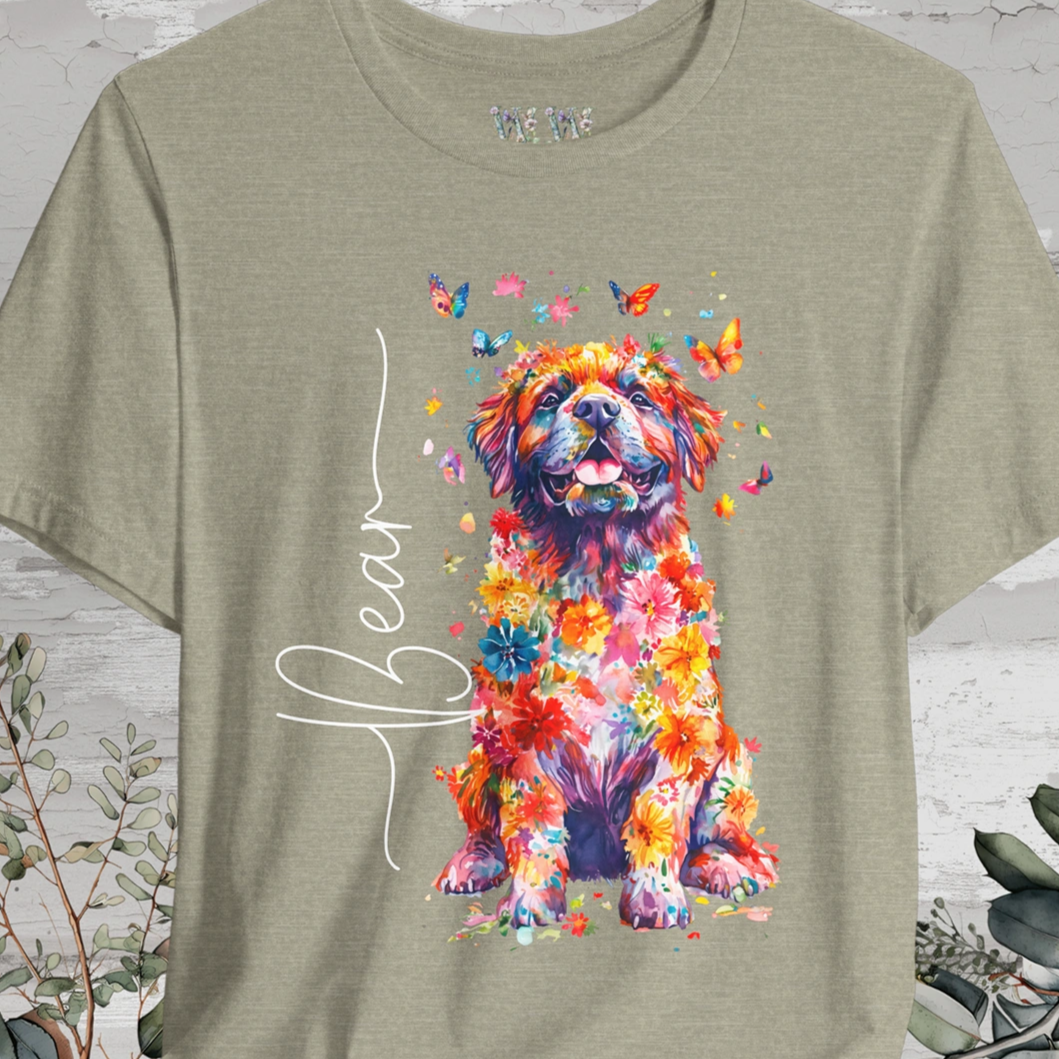 Tibetan Mastiff #2 Floral Personalized T shirt