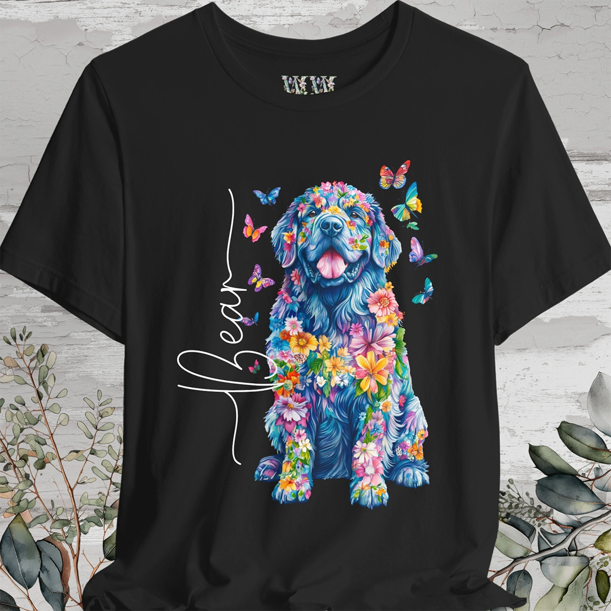 Tibetan Mastiff #3 Floral Personalized T shirt