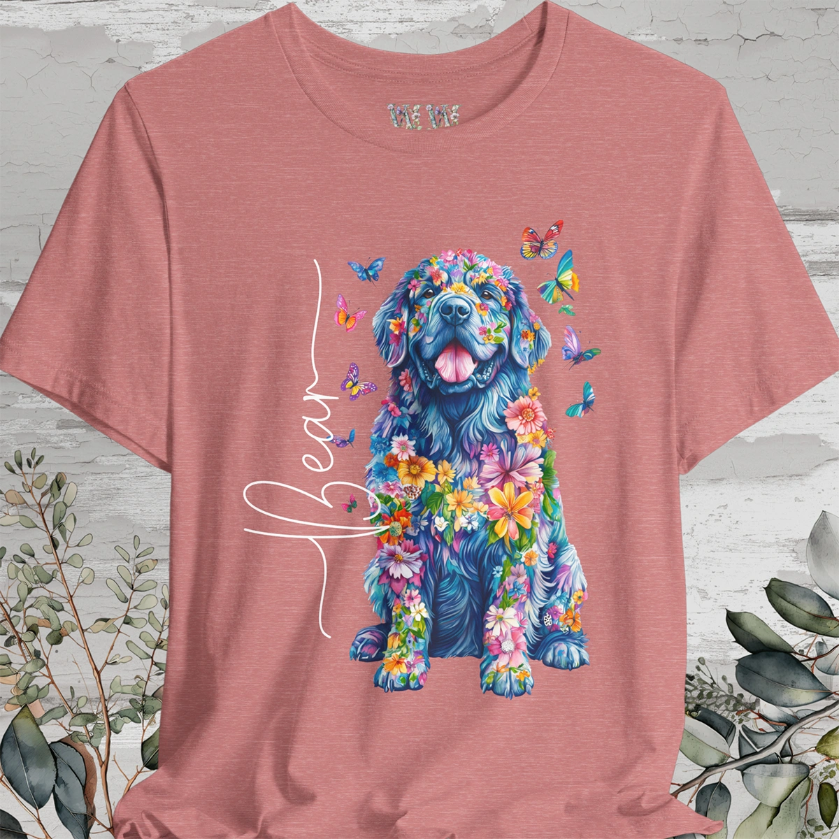 Tibetan Mastiff #3 Floral Personalized T shirt