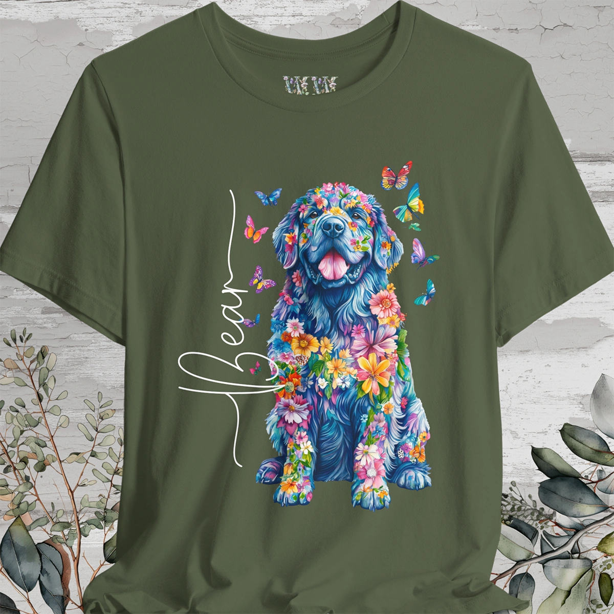 Tibetan Mastiff #3 Floral Personalized T shirt