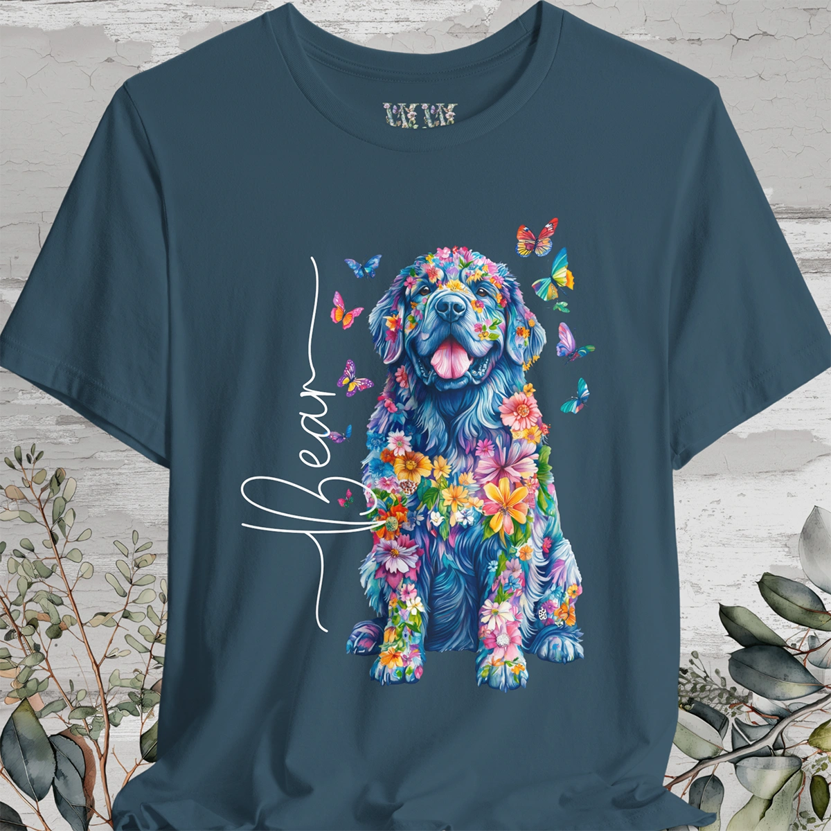 Tibetan Mastiff #3 Floral Personalized T shirt