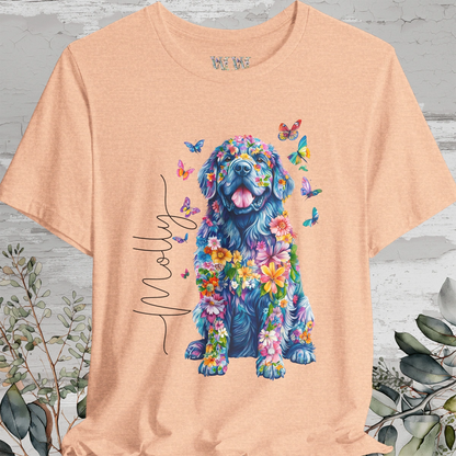 Tibetan Mastiff #3 Floral Personalized T shirt