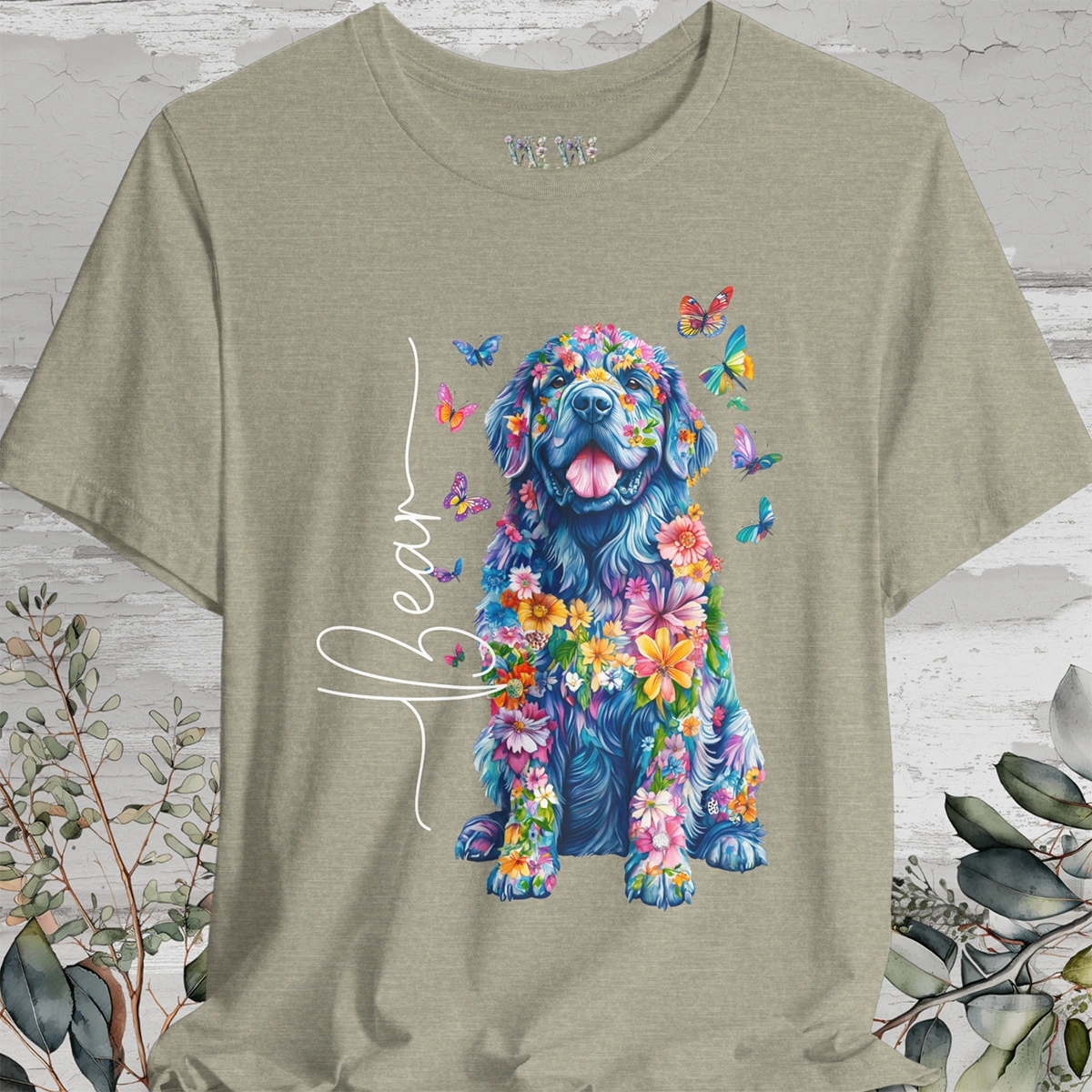 Tibetan Mastiff #3 Floral Personalized T shirt