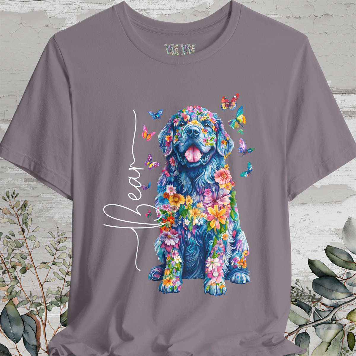 Tibetan Mastiff #3 Floral Personalized T shirt