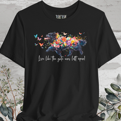 Tibetan Mastiff #3  "Live like the gate was left open" Unisex T shirt