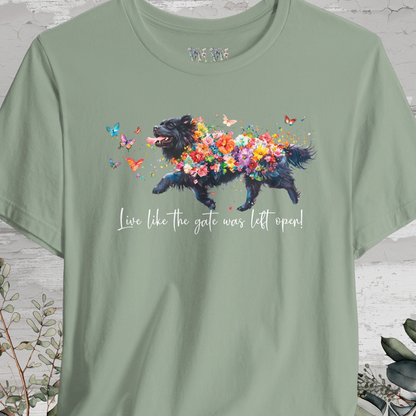 Tibetan Mastiff #3  "Live like the gate was left open" Unisex T shirt