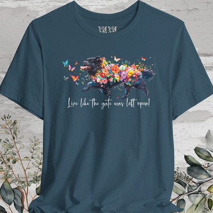 Tibetan Mastiff #3  "Live like the gate was left open" Unisex T shirt