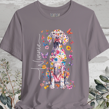 Weimaraner Floral Personalized T shirt