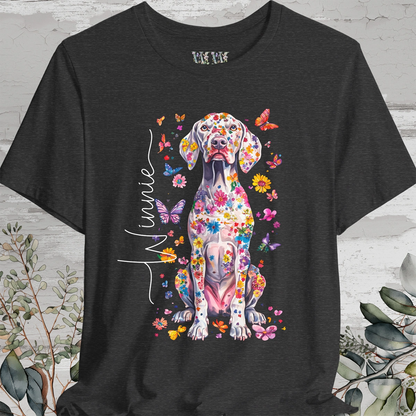 Weimaraner Floral Personalized T shirt