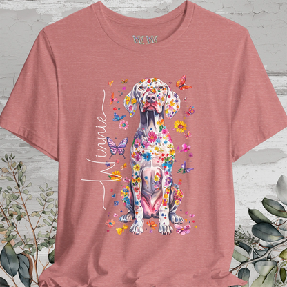 Weimaraner Floral Personalized T shirt