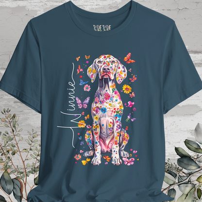 Weimaraner Floral Personalized T shirt