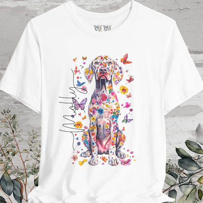 Weimaraner Floral Personalized T shirt