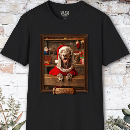 Weimaraner Santa's Workshop Unisex T shirt