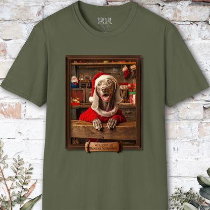 Weimaraner Santa's Workshop Unisex T shirt