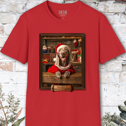 Weimaraner Santa's Workshop Unisex T shirt