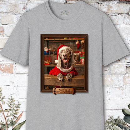 Weimaraner Santa's Workshop Unisex T shirt